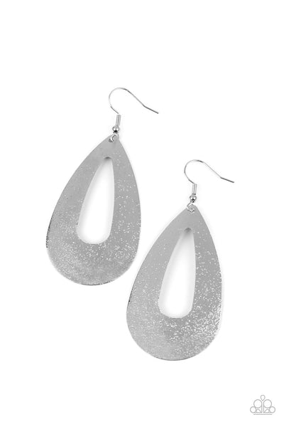 Hand It OVAL! - Silver Earring Paparazzi