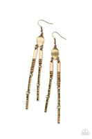 Defined Dazzle - Brass Earrings Paparazzi