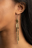 Defined Dazzle - Brass Earrings Paparazzi