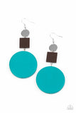 Modern Materials - Blue Earrings Paparazzi