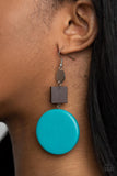 Modern Materials - Blue Earrings Paparazzi