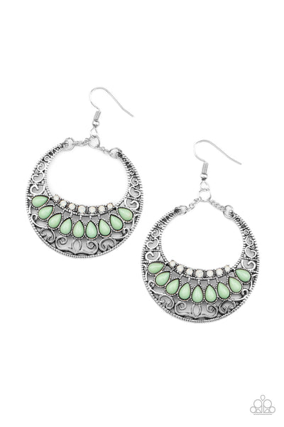 Crescent Couture - Green Earrings Paparazzi