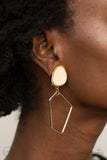 Retro Reverie - Gold Clip On Earrings Paparazzi