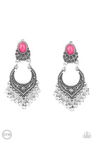 Summery Gardens - Pink Clip-On Earrings Paparazzi