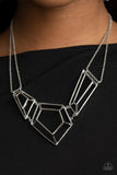 3-D Drama - Silver Necklace Paparazzi