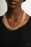 Metallic Merger - Gold Necklace Paparazzi