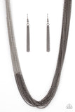 Metallic Merger - Black Necklace Paparazzi