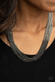 Metallic Merger - Black Necklace Paparazzi