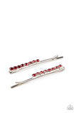 Satisfactory Sparkle - Red Hair Clip Paparazzi