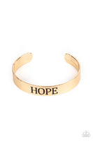 Hope Makes The World Go Round - Gold Bracelet Paparazzi