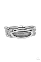 Corded Couture - Silver Bracelet Paparazzi