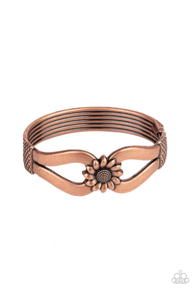 Let A Hundred SUNFLOWERS Bloom - Copper Bracelet Paparazzi