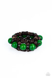 Tropical Temptations - Green Wooden Bracelet