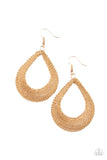 A Hot MESH - Gold Earrings Paparazzi