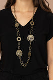 HOLEY Relic - Brass Necklace Paparazzi