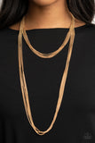 Save Your TIERS - Gold Necklace Paparazzi