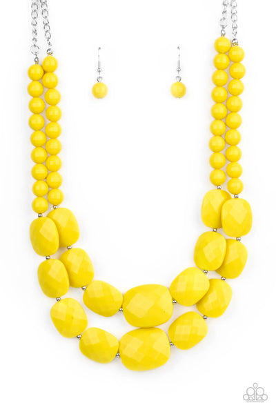 Resort Ready - Yellow Necklace Paparazzi