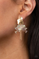 Harmonically Holographic - Gold Earrings Paparazzi