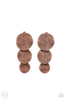 Ancient Antiquity - Copper Clip On Earrings Paparazzi