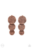 Ancient Antiquity - Copper Clip On Earrings Paparazzi