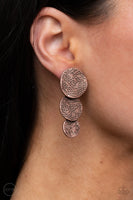 Ancient Antiquity - Copper Clip On Earrings Paparazzi