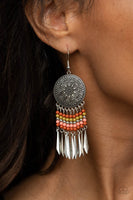 Sun Warrior - Multi-Colored Earrings Paparazzi