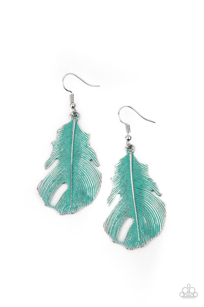 Heads QUILL Roll - Blue Earrings Paparazzi