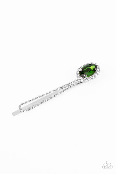 Gala Glitz - Green Hair Clip Paparazzi