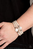 Exquisitely Elegant - White Pearl Bracelet Paparazzi