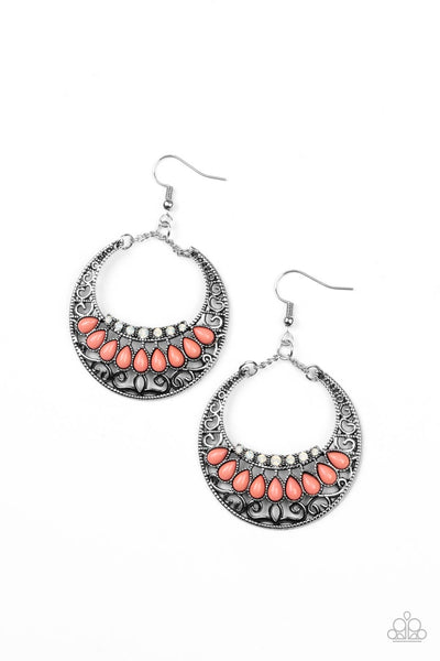 Crescent Couture - Orange Earrings Paparazzi