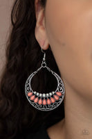 Crescent Couture - Orange Earrings Paparazzi