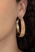 A CORK In The Road - Gold Cork Earrings Paparazzi