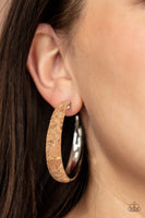 A CORK In The Road - Silver Earrings Paparazzi