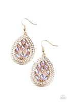 Encased Elegance - Gold Earrings Paparazzi