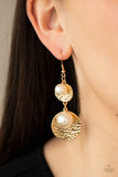 Pearl Dive - Gold Earrings Paparazzi