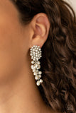 Fabulously Flattering - White Earrings Paparazzi