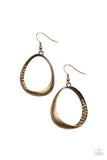 Fiercely Flauntable - Brass Earrings Paparazzi