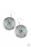 Mega Medallions - Blue Earrings Paparazzi