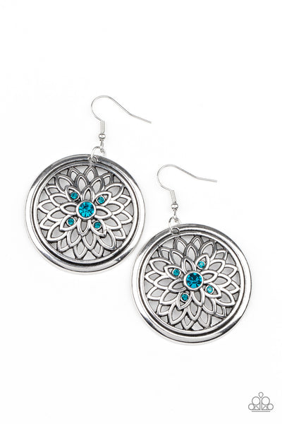 Mega Medallions - Blue Earrings Paparazzi