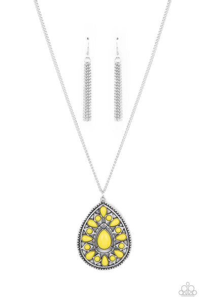 Retro Prairies - Yellow Necklace Paparazzi