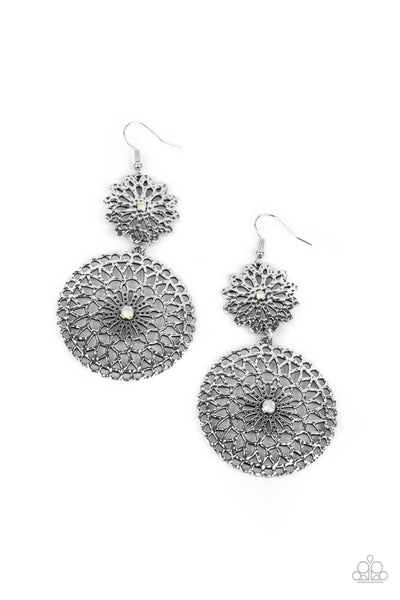 Garden Mantra - White Earrings Paparazzi