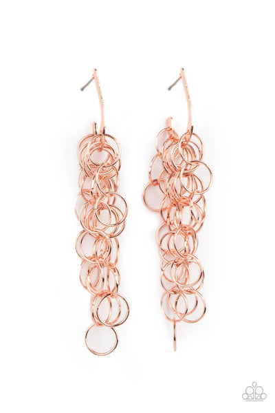 Long Live The Rebels - Copper Earrings Paparazzi