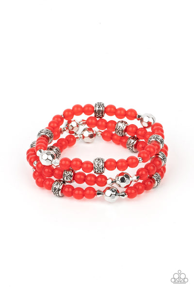 Here to STAYCATION - Red Bracelet Paparazzi