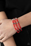 Here to STAYCATION - Red Bracelet Paparazzi