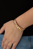 Across The HEIR-Waves - Gold Bracelet Paparazzi