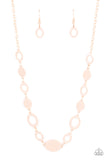 Working OVAL-time - Rose Gold Necklace Paparazzi