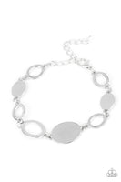 OVAL and Out - Silver Bracelet Paparazzi