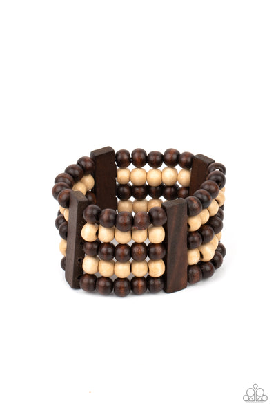 Caribbean Catwalk - Brown Bracelet Paparazzi