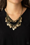 Extra Exhilarating - Brass Necklace Paparazzi