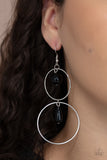 Cultured in Couture - Black Earrings Paparazzi